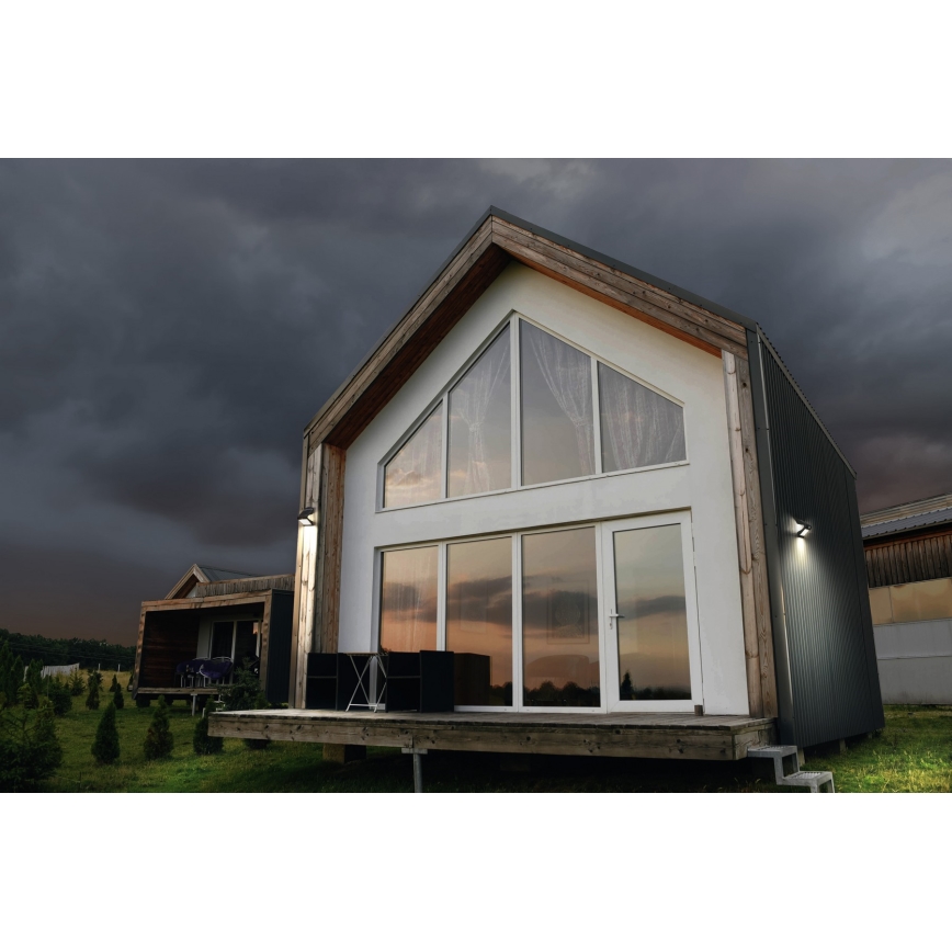 Ledvance - LED Настінний світильник на сонячній батареї з датчиком руху та освітленості BUTTERFLY LED/8W/3,7V 2000 mAh IP65