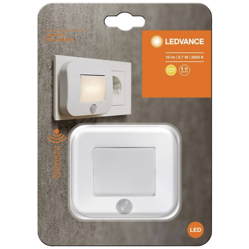 Ledvance - Світлодіодний нічник з датчиком LUNETTA LED/0,7W/230V 3000K