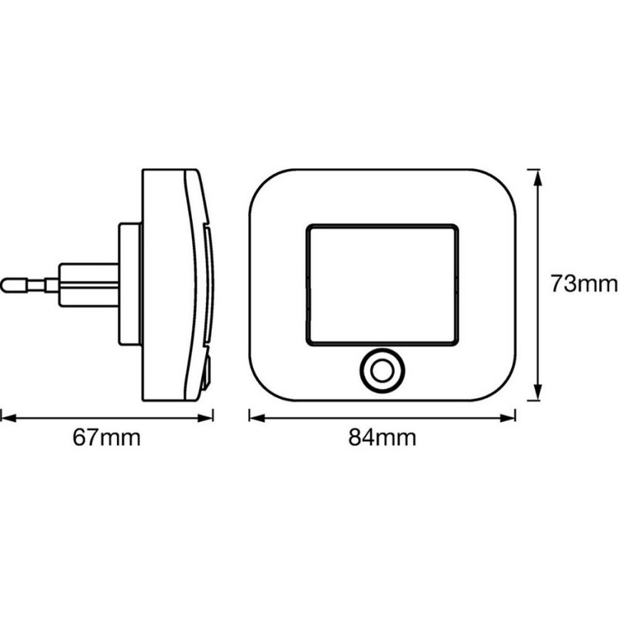 Ledvance - Світлодіодний нічник з датчиком LUNETTA LED/0,7W/230V 3000K