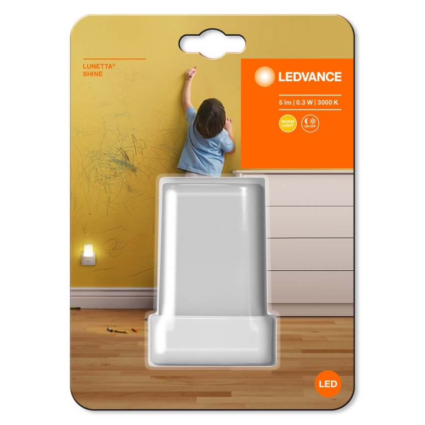 Ledvance - Світлодіодний нічник з сенсором LUNETTA LED/0,28W/230V 3000K