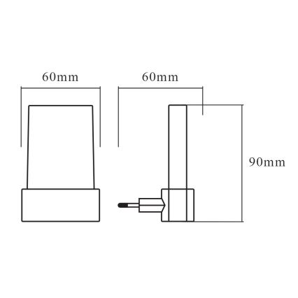 Ledvance - Світлодіодний нічник з сенсором LUNETTA LED/0,28W/230V 3000K