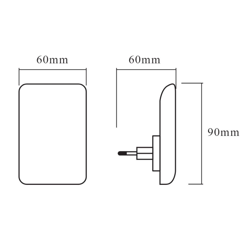 Ledvance - Світлодіодний нічник з сенсором LUNETTA LED/0,28W/230V 3000K
