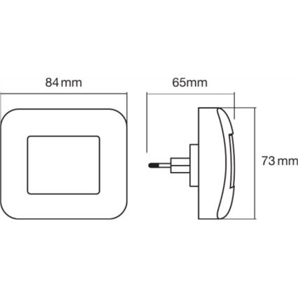 Ledvance - Світлодіодний нічник з сенсором LUNETTA LED/0,2W/230V 3000K