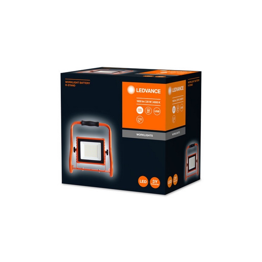 Ledvance - Світлодіодний прожектор R-STAND LED/20W/5V 2200 mAh IP44