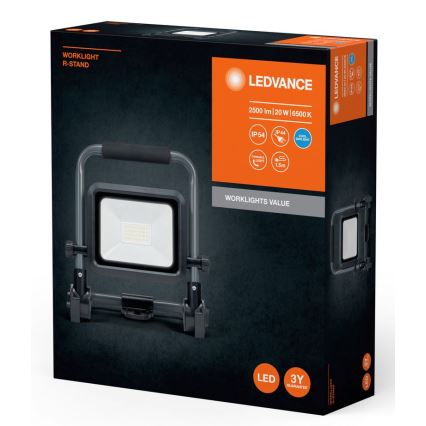 Ledvance - Вуличний світлодіодний прожектор WORKLIGHT R-STAND LED/20W/230V 6500K IP54