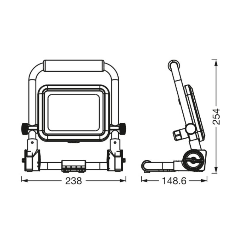 Ledvance - Вуличний світлодіодний прожектор WORKLIGHT R-STAND LED/20W/230V 6500K IP54