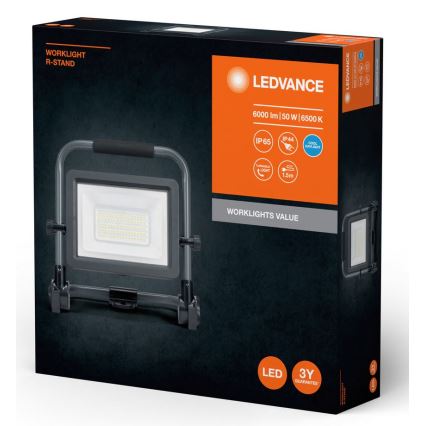 Ledvance - Вуличний світлодіодний прожектор WORKLIGHT R-STAND LED/50W/230V 6500K IP65