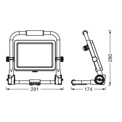 Ledvance - Вуличний світлодіодний прожектор WORKLIGHT R-STAND LED/50W/230V 6500K IP65