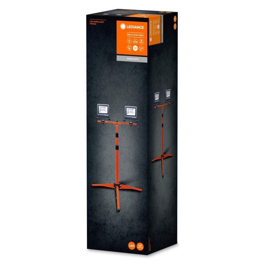 Ledvance - Світлодіодний прожектор з ручкою TRIPOD 2xLED/30W/230V IP65