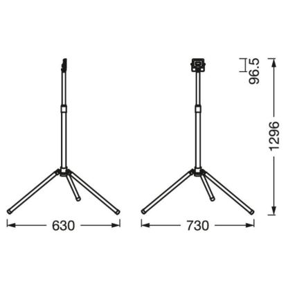Ledvance - Вуличний світлодіодний прожектор з ручкою WORKLIGHT TRIPOD LED/10W/230V 6500K IP65