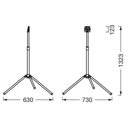Ledvance - Вуличний світлодіодний прожектор з ручкою WORKLIGHT TRIPOD LED/20W/230V 6500K IP65