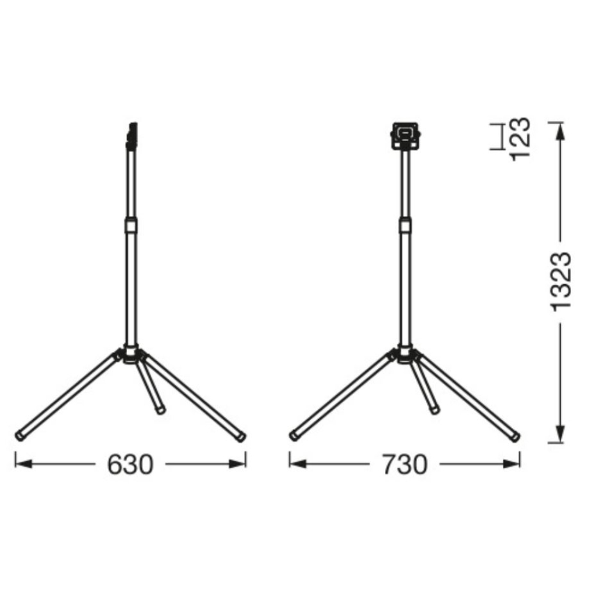 Ledvance - Вуличний світлодіодний прожектор з ручкою WORKLIGHT TRIPOD LED/20W/230V 6500K IP65