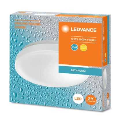 Ledvance - Світлодіодний стельовий світильник для ванної кімнати CEILING ROUND LED/12W/230V 3000K IP44