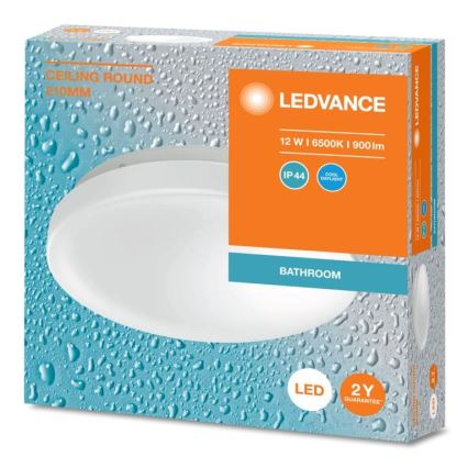 Ledvance - Світлодіодний стельовий світильник для ванної кімнати CEILING ROUND LED/12W/230V 6500K IP44