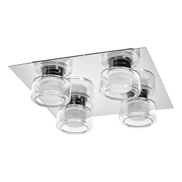 Ledvance - Світлодіодний стельовий світильник для ванної кімнати ORBIS FLAME 4xLED/5,5W/230V 3000/4000K IP44 хром