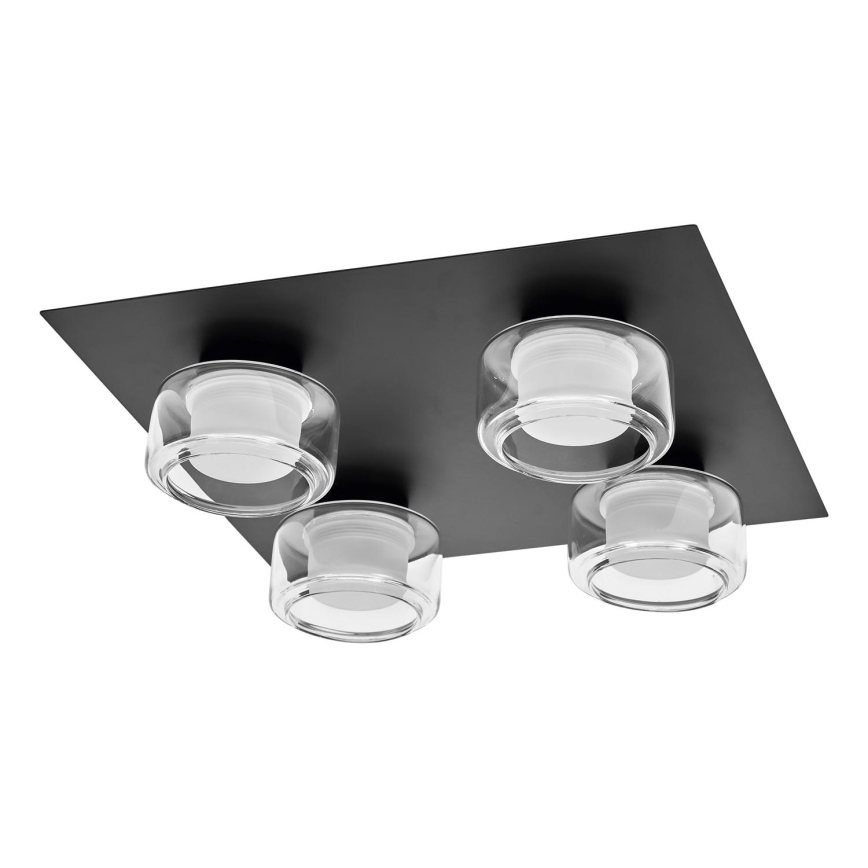 Ledvance - Світлодіодний стельовий світильник для ванної кімнати ORBIS FLAME 4xLED/5,5W/230V 3000/4000K IP44 чорний