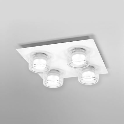Ledvance - Світлодіодний стельовий світильник для ванної кімнати ORBIS FLAME 4xLED/5,5W/230V 3000/4000K IP44 білий