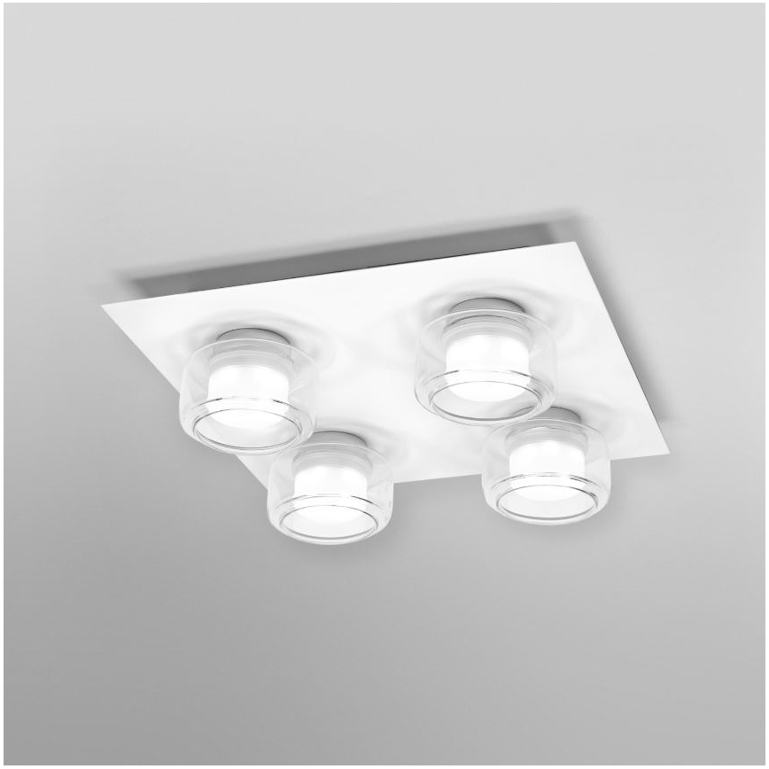 Ledvance - Світлодіодний стельовий світильник для ванної кімнати ORBIS FLAME 4xLED/5,5W/230V 3000/4000K IP44 білий