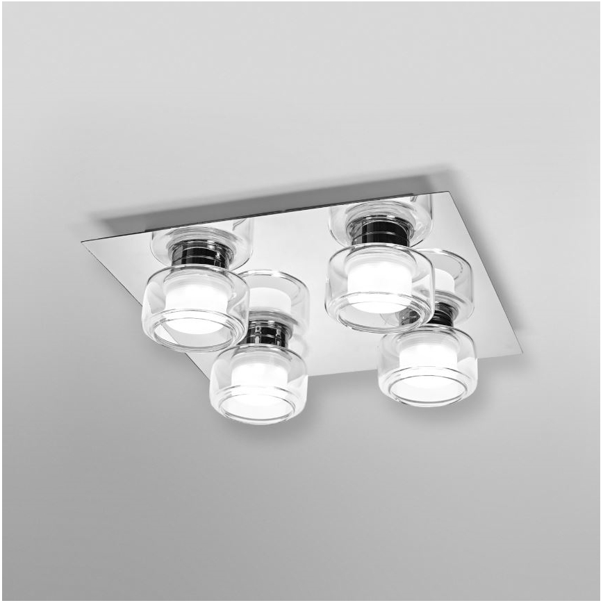 Ledvance - Світлодіодний стельовий світильник для ванної кімнати ORBIS FLAME 4xLED/5,5W/230V 3000/4000K IP44 хром