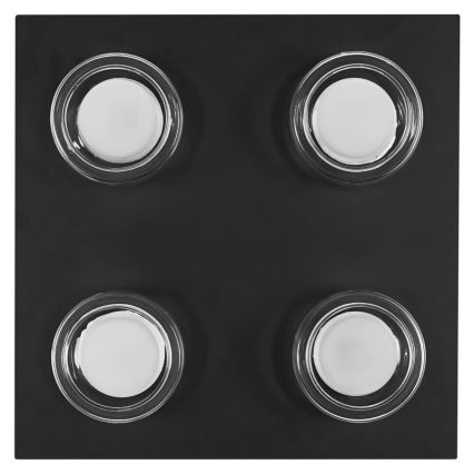 Ledvance - Світлодіодний стельовий світильник для ванної кімнати ORBIS FLAME 4xLED/5,5W/230V 3000/4000K IP44 чорний