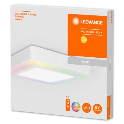 Ledvance - Світлодіодний стельовий світильник RGB з регулюванням яскравості LED/38W/230V + ПК