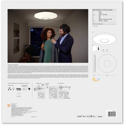 Ledvance - Світлодіодний стельовий світильник з датчиком SPARKLEDOT LED/32W/230V