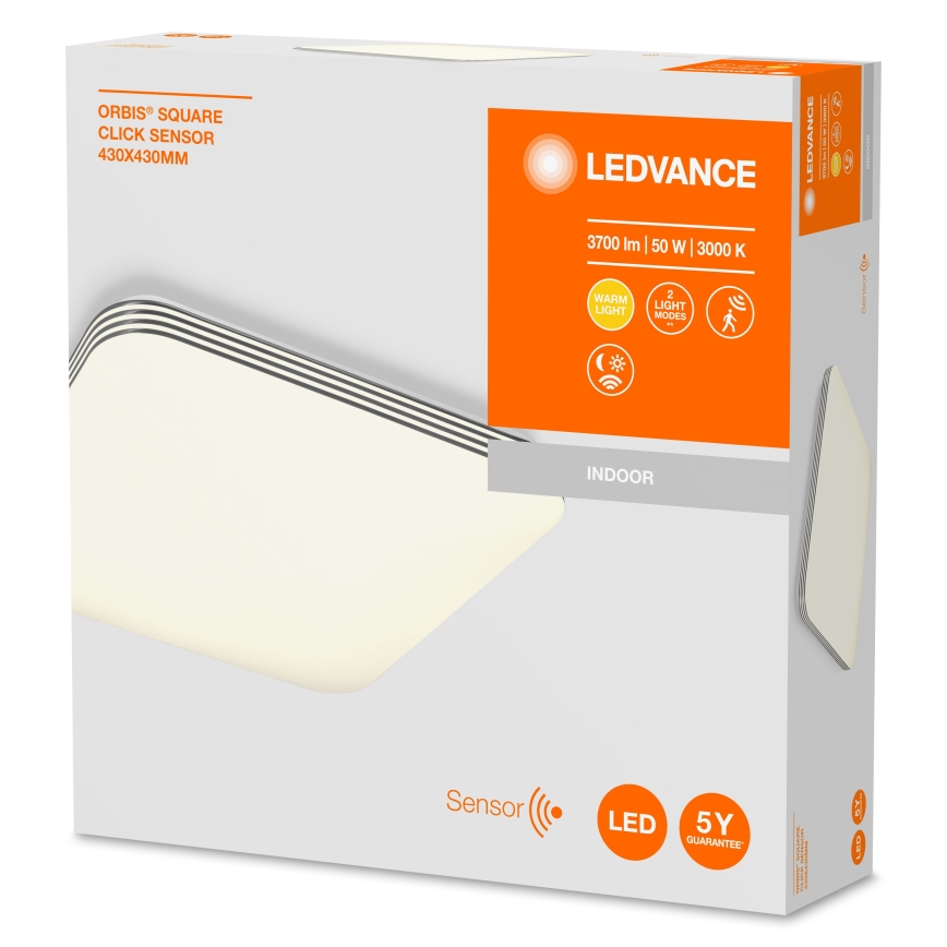 Ledvance - Світлодіодний стельовий світильник з датчиком ORBIS LED/50W/230V 3000K