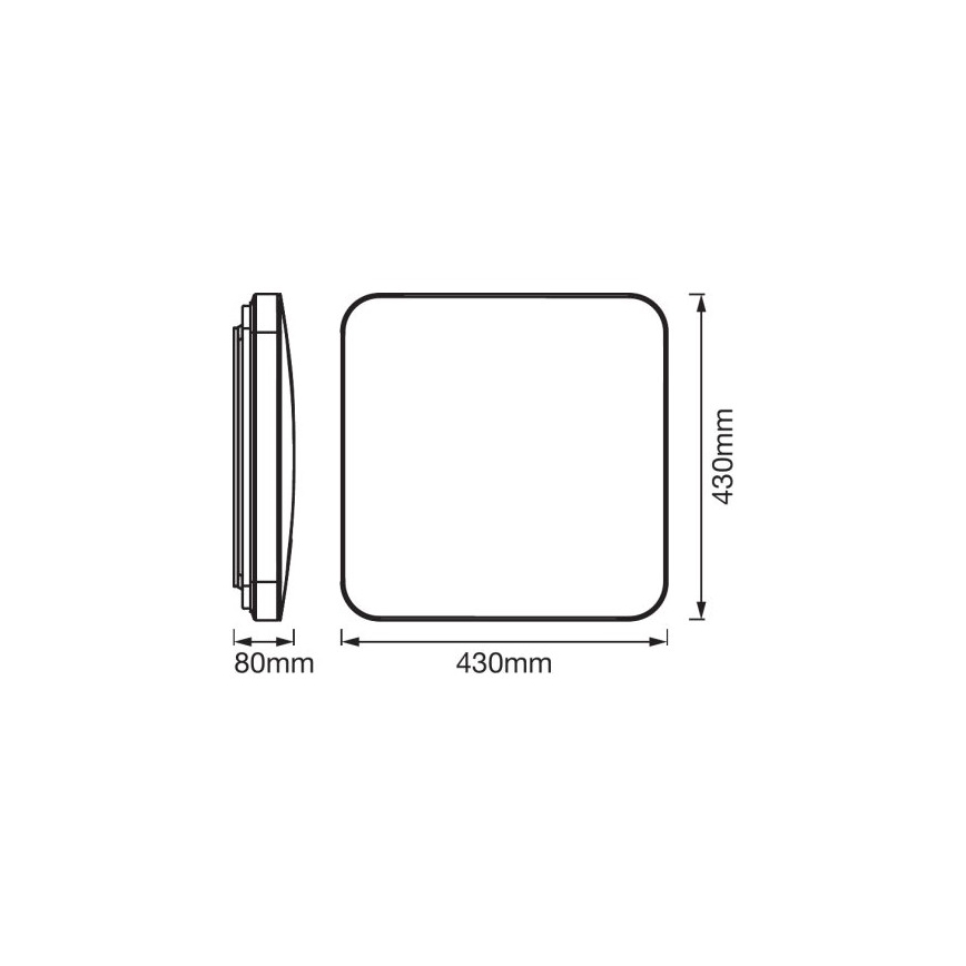 Ledvance - Світлодіодний стельовий світильник з датчиком ORBIS LED/50W/230V 3000K