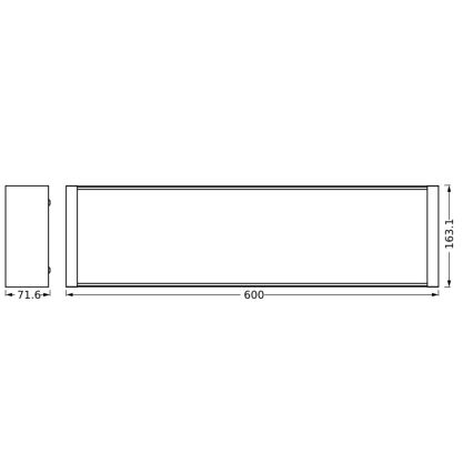Ledvance - Світлодіодний стельовий світильник з регулюванням яскравості OFFICE LINE LED/20W/230V 60 см + пульт дистанційного керування