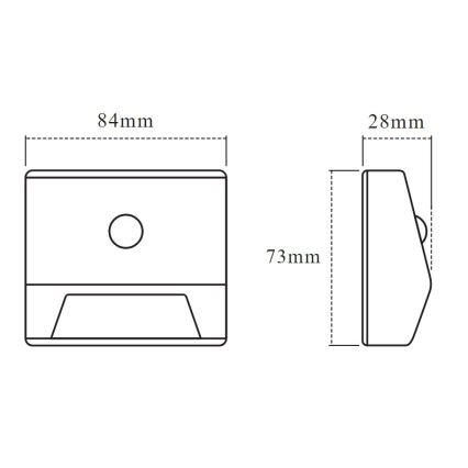 Ledvance - Світлодіодний світильник для сходів з датчиком NIGHTLUX LED/0,25W/3×AAA IP54