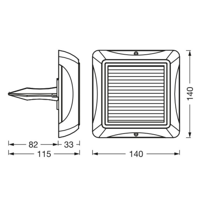 Ledvance - LED лампа з регулюванням яскравості на сонячній батареї ENDURA STYLE SOLAR LED/1,2W/3,7V IP65