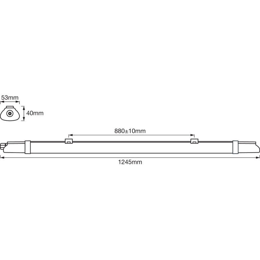 Ledvance - Світлодіодний технічний люмінесцентний світильник DAMP LED/18W/230V IP65