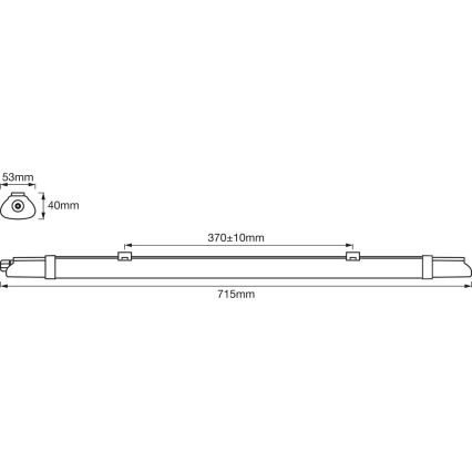 Ledvance - Світлодіодний технічний люмінесцентний світильник DAMP LED/9W/230V IP65