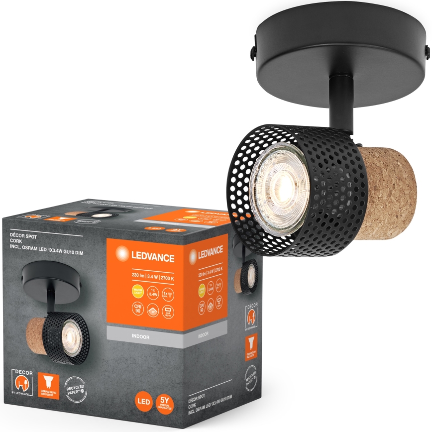Ledvance - Світлодіодний точковий світильник DECOR CORK 1xGU10/3,4W/230V