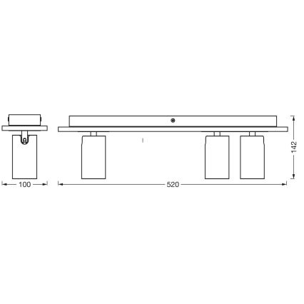 Ledvance - Світлодіодний точковий світильник DECOR MERCURY 3xGU10/3,4W/230V