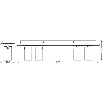Ledvance - Світлодіодний точковий світильник DECOR MERCURY 4xGU10/3,4W/230V