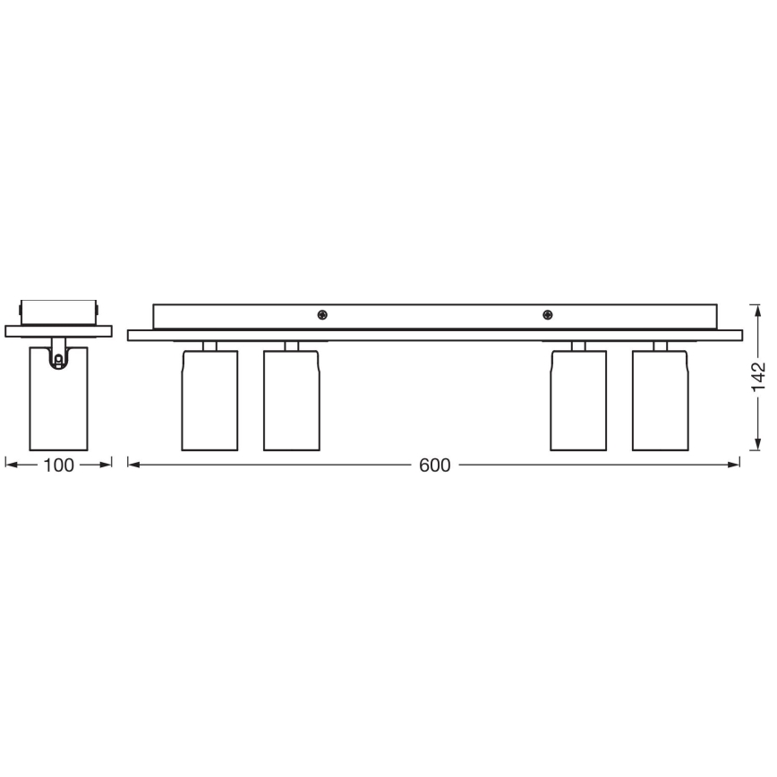 Ledvance - Світлодіодний точковий світильник DECOR MERCURY 4xGU10/3,4W/230V