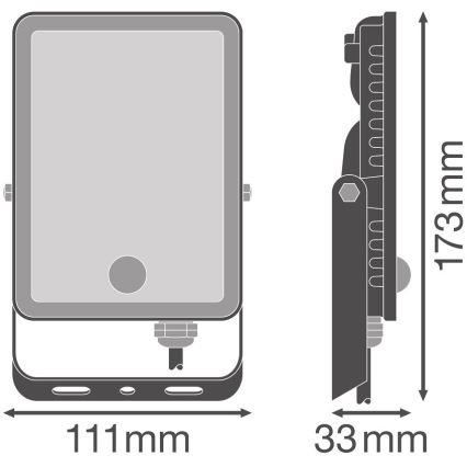 Ledvance - Світлодіодний вуличний прожектор з датчиком FLOODLIGHT LED/20W/230V 6500K IP65