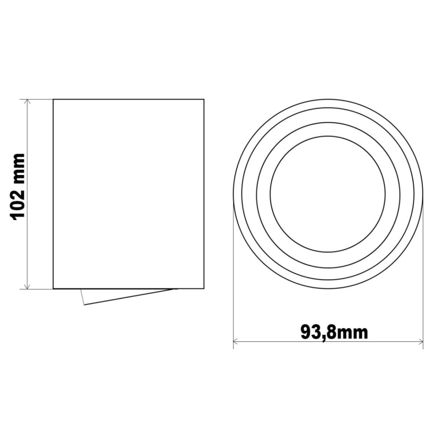 Ledvance - Точковий світильник TUBA 1xGU10/50W/230V