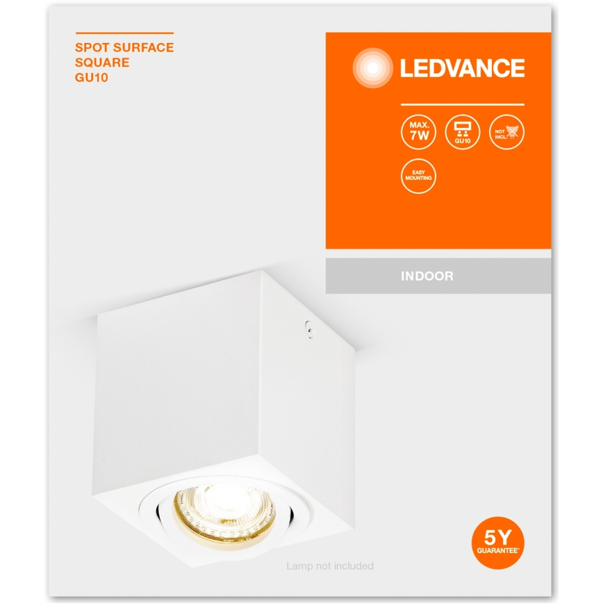 Ledvance - Точковий світильник SPOT 1xGU10/7W/230V білий