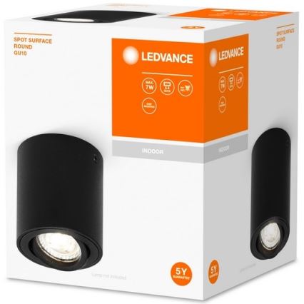 Ledvance - Точковий світильник SPOT 1xGU10/7W/230V чорний