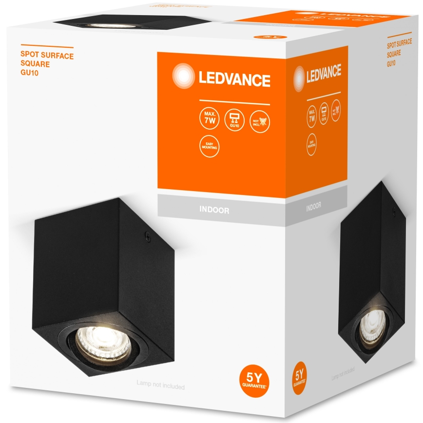 Ledvance - Точковий світильник SPOT 1xGU10/7W/230V чорний