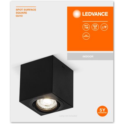 Ledvance - Точковий світильник SPOT 1xGU10/7W/230V чорний