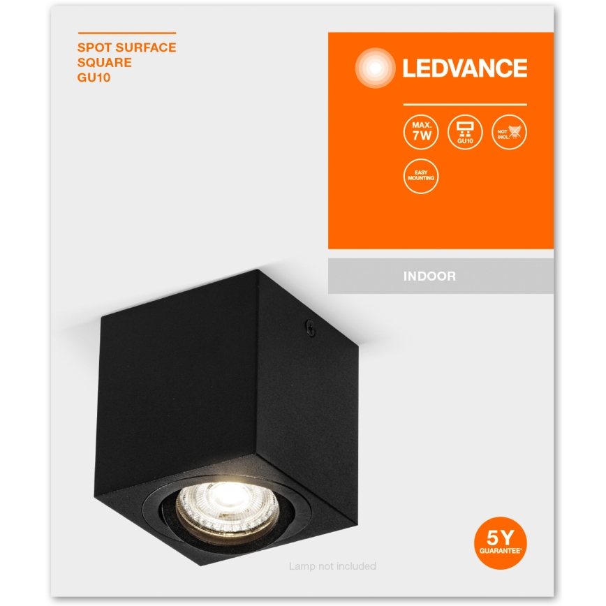 Ledvance - Точковий світильник SPOT 1xGU10/7W/230V чорний