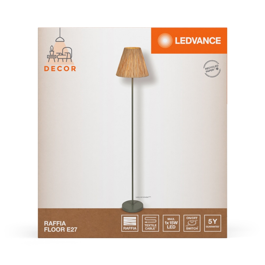 Ledvance - Торшер DECOR RAFFIA 1xE27/15W/230V рафія