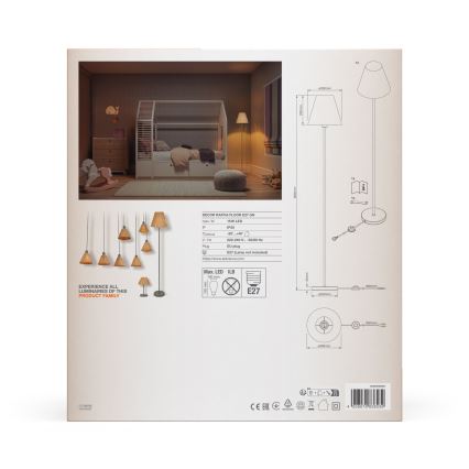 Ledvance - Торшер DECOR RAFFIA 1xE27/15W/230V рафія
