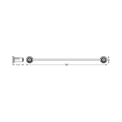 Ledvance - Тримач для рушників з LED підсвіткою 6xAAA IP44