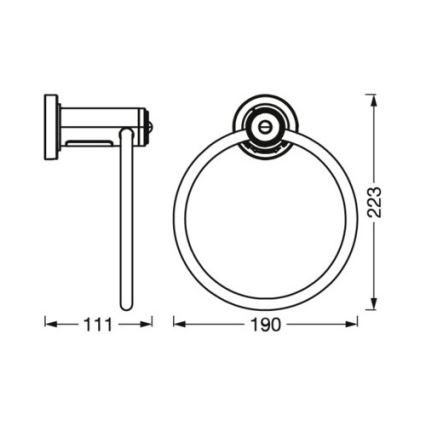 Ledvance - Тримач для рушників з LED підсвічуванням 3xAAA IP44