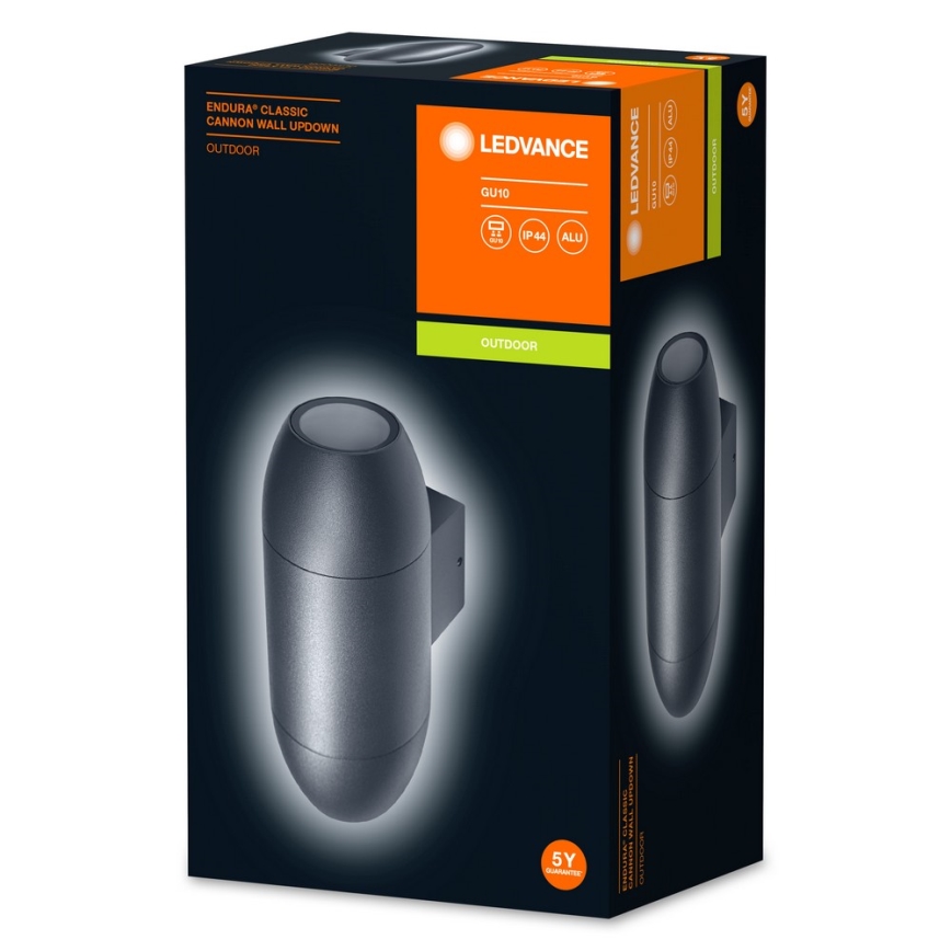 Ledvance - Уличный настенный светильник CANNON 2xGU10/35W/230V IP44