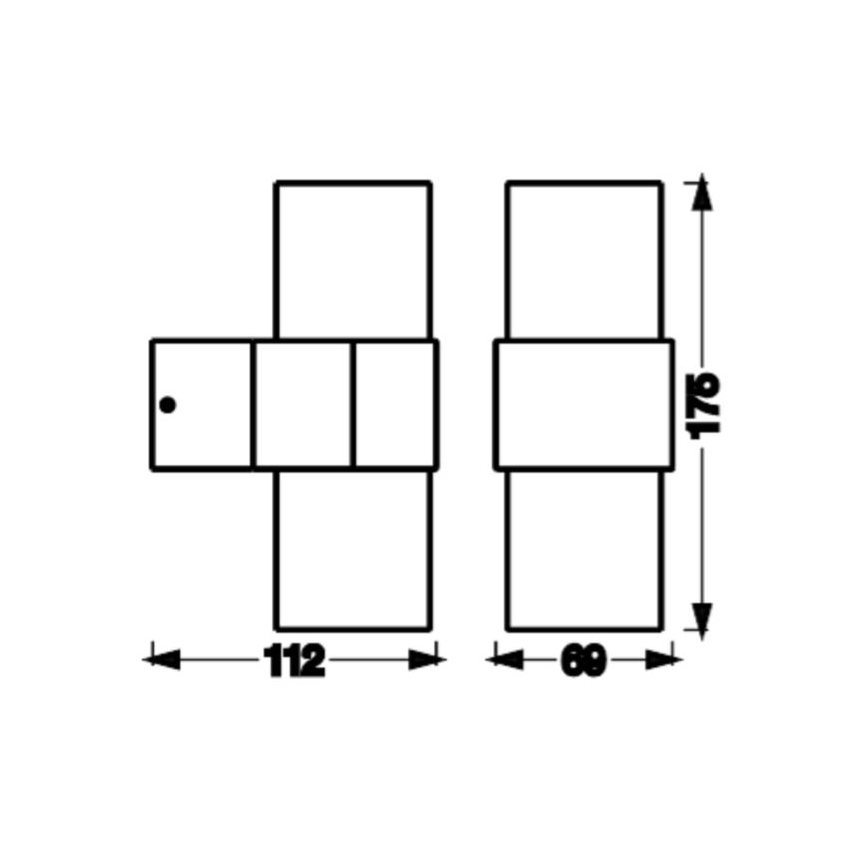 Ledvance - Уличный настенный светильник ENDURA ROTARY 2xGU10/5W/230V IP44